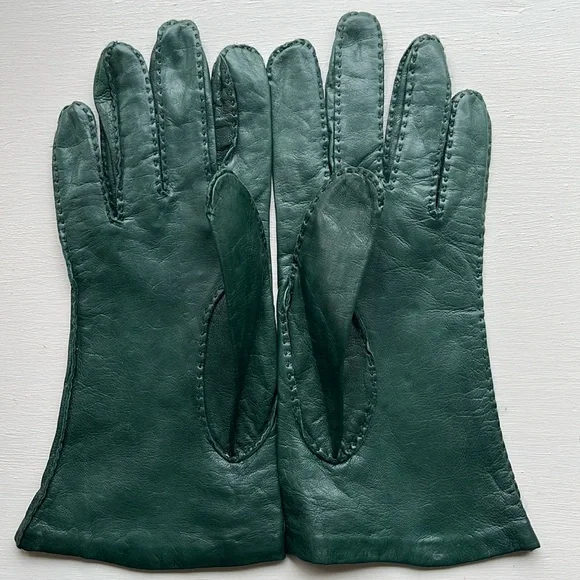 Anne Klein Vintage 90s Leather Gloves - Picture 5 of 9